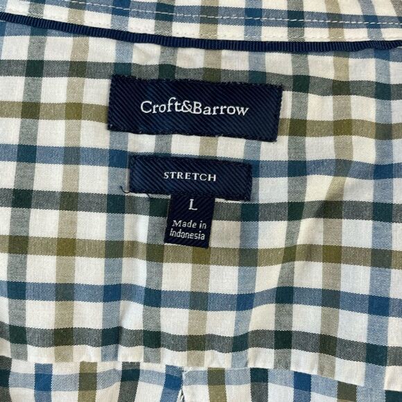 EUC Croft & Barrow Mens Plaid Button Down Shirt Size L - Picture 6 of 7